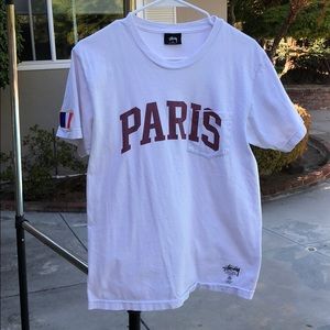 Stussy White Paris Pocket T-Shirt